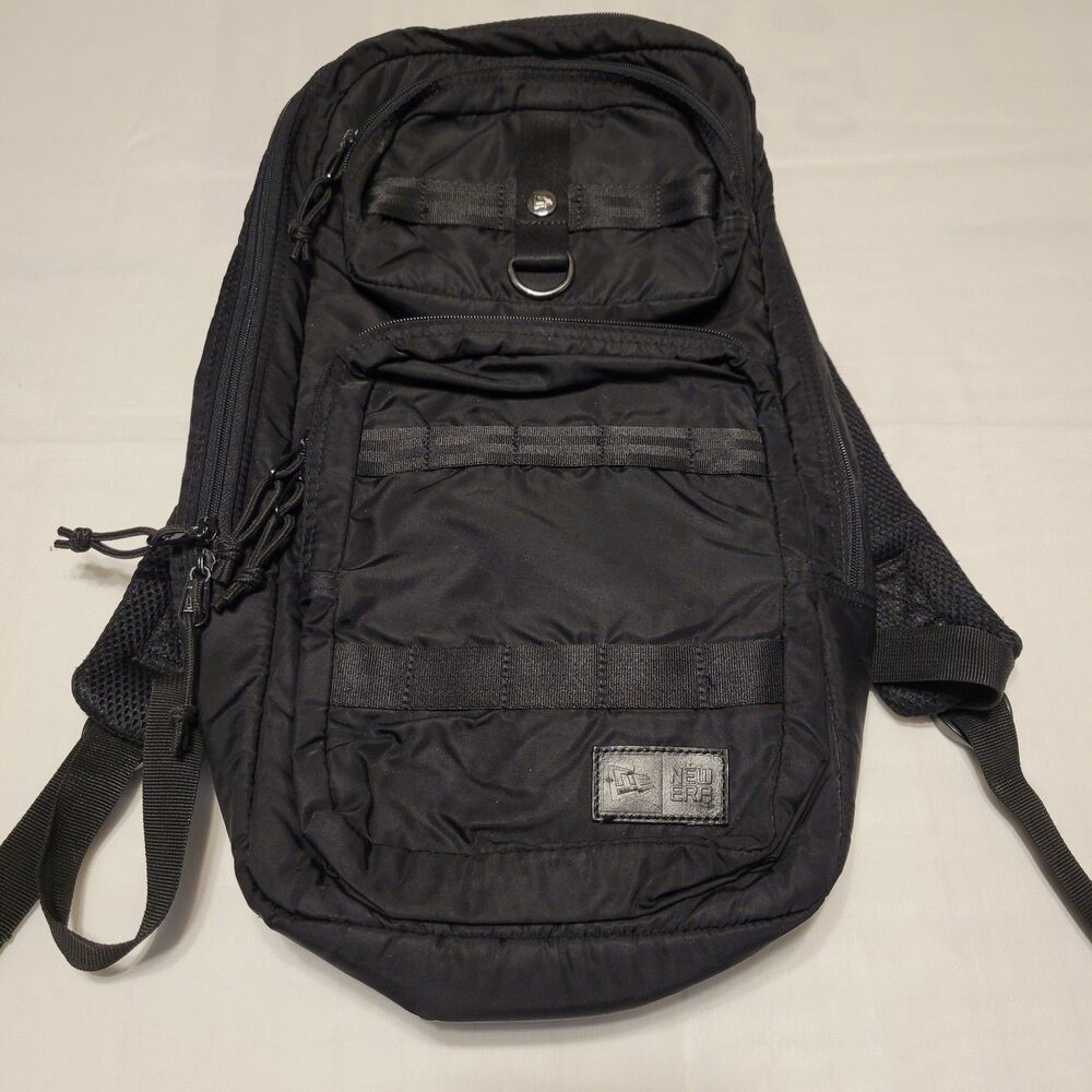 NEW ERA Commuter Small Rucksack Travel Black / Orange Backpack RARE - Picture 2 of 16